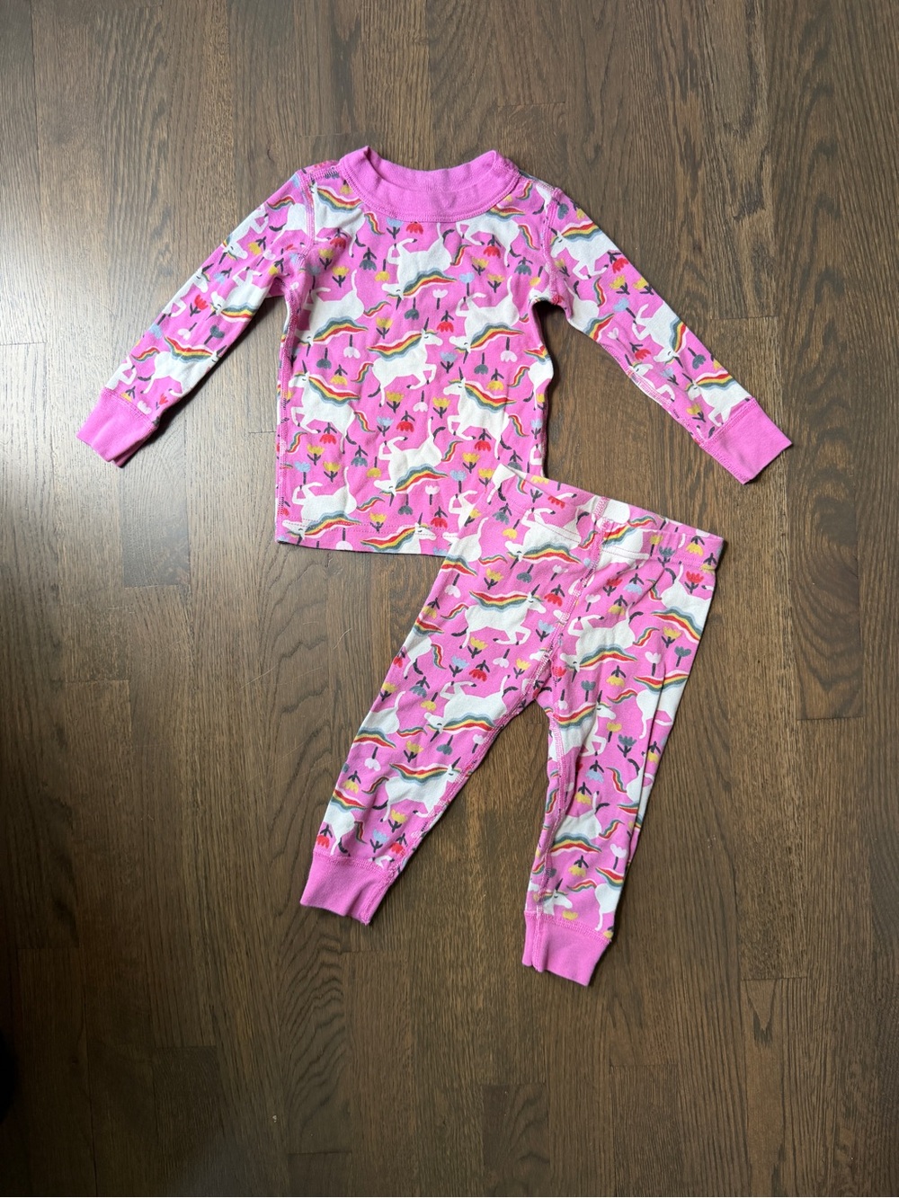 Hanna Andersson Pink Unicorn Pattern Pajama Set